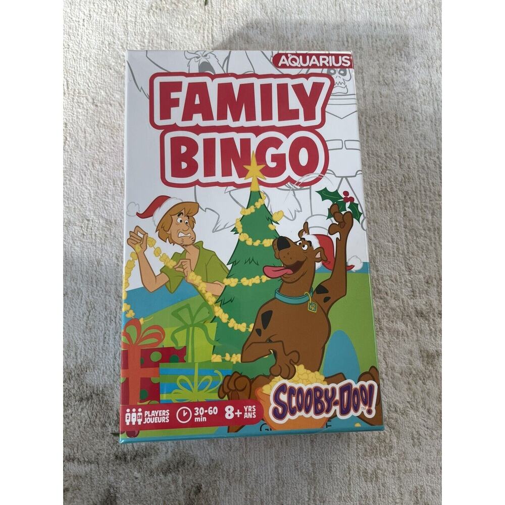 Scooby-Doo Fun Family Christmas Bingo by Aquarius For Game‎ Night New!
